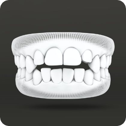 Gapped teeth model